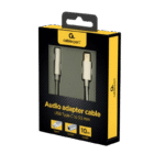 Audio Adaptor Cablexpert A-CM-3.5F-01, USB Type-C (M) - 3.5mm 4-pin (F), 0,01 m, Alb - imagine 2