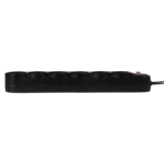 Prelungitor electric SVEN SF-06E, 6 Prize, 1,8m, Negru - Image 2