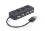Adaptor Hub Gembird UHB-U2P4-05, Negru - imagine 4
