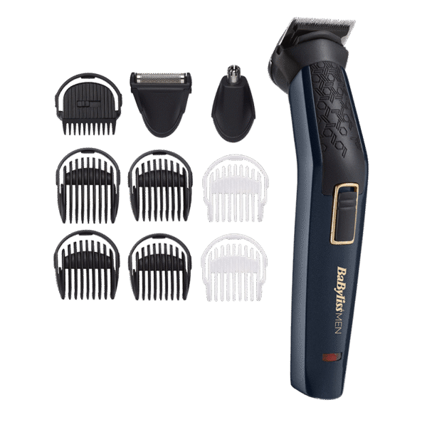 Trimmer pentru bărbați BaByliss 8-in-1 Carbon Steel Multi Trimmer MT728E, Negru