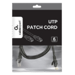 Patch cord Cablexpert PP6U-1M/BK, Cat6 UTP, 1m, Negru - imagine 6