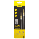 Cablu audio Remax L200, 3.5 mm AUX - 3.5 mm AUX, 2m, Alb - imagine 3