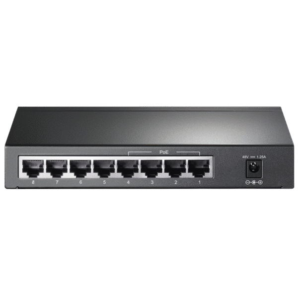 .8-port 10/100/1000Mbps  PoE Switch TP-LINK "TL-SG1008P", with 4-Port PoE, steel case, 64W Budget