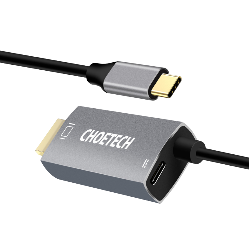 65b21f2d-e13d-41a8-95a0-7f239d503e1e Adaptor USB Choetech XCH-M180, USB Type-C (F) - HDMI (F), 1,8m, Argintiu - Image 1