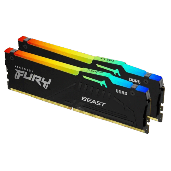Memorie RAM Kingston FURY Beast RGB, DDR5 SDRAM, 6400 MHz, 32GB, KF564C32BBEAK2-32