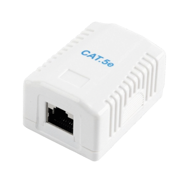 Priză pentru montare pe perete Cablexpert NCAC-1F5E-01, Alb