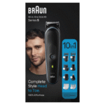 Trimmer pentru bărbați Braun MGK5445, Negru | Albastru - imagine 4