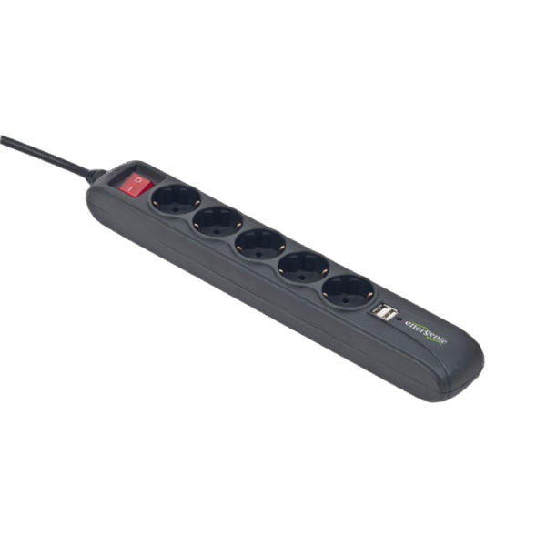 Prelungitor electric Energenie SPG5-U2-5, 5 Prize, 1,5m, Negru
