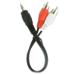 Audio Adaptor Cablexpert CCA-458/0.2, 3.5mm 3-pin (M) - 2x RCA (M), 0,2m, Negru - Image 2