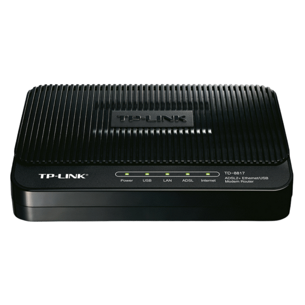 Modem ADSL TP-LINK TD-8817, ADSL/ADSL2/ADSL2 + până la 24 Mbps, Negru