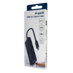 Type-C 3.1 USB Hub, 4-port Output: 4 x USB3.0, Gembird "UHB-CM-U3P4-02" - imagine 3