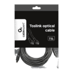 Cablu audio Cablexpert CC-OPT-7.5M, Toslink - Toslink, 7,5m, Negru - imagine 8