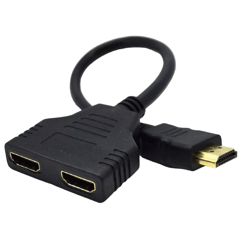 767ae9ba-371a-4dd6-8c4e-529bfecf3cd6 Adaptor Video Cablexpert DSP-2PH4-04, HDMI (M) - , 0,1m, Negru - Image 1