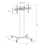 Suport TV Mobil Reflecta TV Stand 55P, Negru - imagine 6