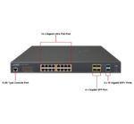 Comutator PoE Planet GS-5220-16UP4S2X, IEEE 802.3af/at - imagine 4