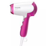 Uscător de păr compact Philips DryCare Essential BHD003/00, 1400 W, Alb | Roz - Image 2