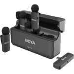 Microfon portabil pentru înregistrare vocală Boya BY-V4 + 4VU, Fără fir, Negru - imagine 4