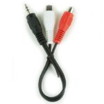 Audio Adaptor Cablexpert CCA-406, 3.5mm 3-pin (M) - 2x RCA (F), 0,2m, Negru - Image 2