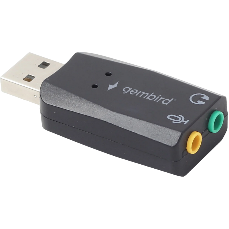85bf2876-8b22-4cc5-9cea-778106c5874d Sound Card Gembird SC-USB2.0-01, USB, 2x3.5 mm sockets: stereo output, microphone mono input - Image 1
