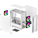 Carcasă PC Deepcool CC360 ARGB, Midi-Tower, Fără PSU, Alb - imagine 9