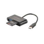 Cititor de carduri Gembird UHB-CR3-02, USB Type-C, Negru - imagine 2