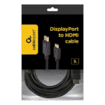 Cablu Video Cablexpert CC-DP-HDMI-5M, DisplayPort (M) - HDMI (M), 5m, Negru - imagine 4