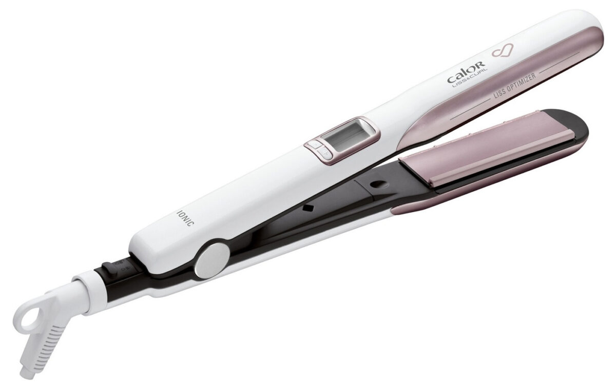 Placă de îndreptat părul Rowenta Premium Care Liss & Curl SF7660F0, Alb | Roz - imagine 4