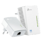 Wi-Fi + Powerline adapter TP-LINK TL-WPA4220 KIT, AV600, 600 Mbps, Alb