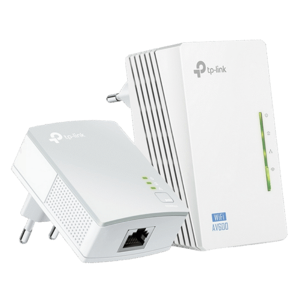 Wi-Fi + Powerline adapter TP-LINK TL-WPA4220 KIT, AV600, 600 Mbps, Alb