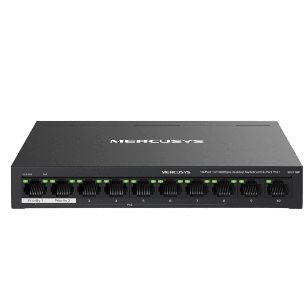 Comutator PoE MERCUSYS MS110P, 8x IEEE 802.3af/at