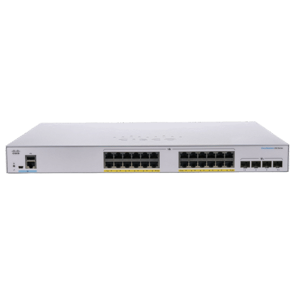 24-port Gigabit PoE Smart Switch Cisco CBS250-24P-4X, 4 x 10G SFP+