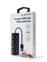 Adaptor Hub Gembird UHB-U2P4-05, Negru - imagine 7
