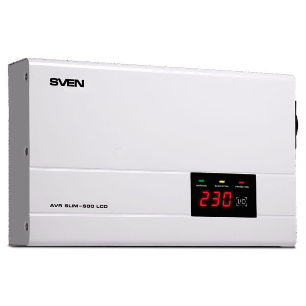 Stabilizator de Tensiune SVEN SLIM AVR-500 LCD, 500VA