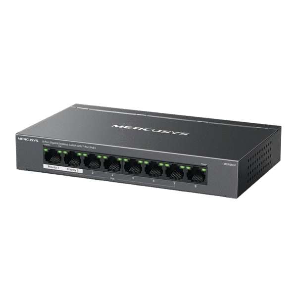 Comutator PoE MERCUSYS MS108GP, 7x PoE+