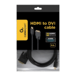 Cable HDMI to DVI  1.8m Cablexpert, male-male, GOLD, 18+1pin single-link, CC-HDMI-DVI-6 - Image 7