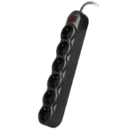 Prelungitor electric SVEN SF-06E, 6 Prize, 1,8m, Negru - Image 4