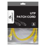 Patch cord Cablexpert PP6U-0.5M/Y, Cat6 UTP, 0,5m, Galben - Image 2