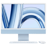 Computer All-in-One Apple iMac A2874, 24", M3 with 8-core CPU and 8-core GPU, 16GB/512GB, macOS Sonoma, Albastru