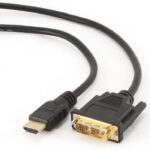 Cablu Video Cablexpert CC-HDMI-DVI-0.5M, HDMI (M) - DVI-I (M), 0,5m, Negru - imagine 2