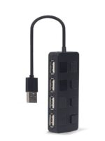 Adaptor Hub Gembird UHB-U2P4-05, Negru - imagine 5