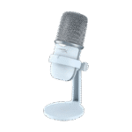 Microfon portabil pentru înregistrare vocală HyperX SoloCast, Cu fir, Alb