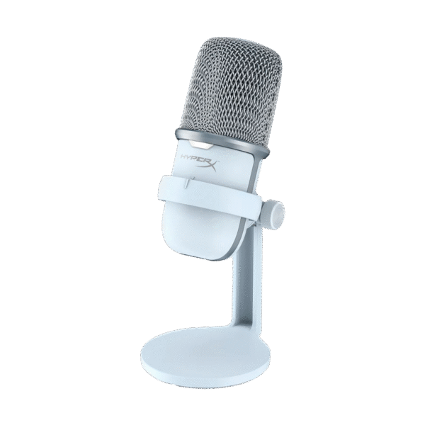 Microfon portabil pentru înregistrare vocală HyperX SoloCast, Cu fir, Alb
