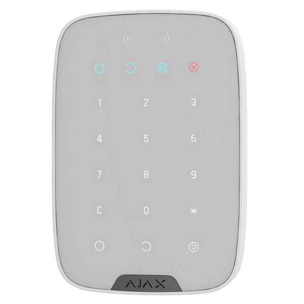 Tastatură tactilă fără fir Ajax KeyPad, Alb