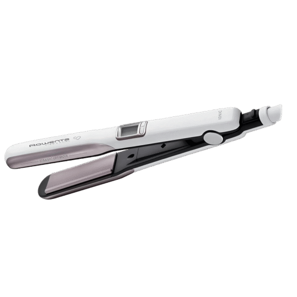 Placă de îndreptat părul Rowenta Premium Care Liss & Curl SF7660F0, Alb | Roz
