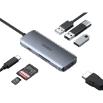Adaptor Hub Choetech HUB-M19, Gri - Image 4