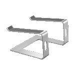Stand pentru laptop Gembird NBS-D1-01, 15,6", Argintiu - Image 2