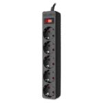 Prelungitor electric SVEN SF-05E, 5 Prize, 3m, Negru - imagine 2