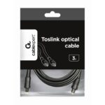 Cablu audio Cablexpert CC-OPT-3M, Toslink - Toslink, 3m, Negru - imagine 3