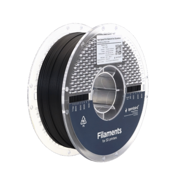 Filament pentru imprimantă 3D Gembird 3DP-PLA1.75HY-01-BK, PLA, Negru, 1.75 mm, 1kg