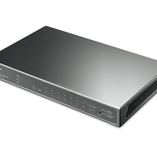 .8-port Gigabit  Smart PoE Switch, TP-LINK "TL-SG2210P", with 2 SFP Slots , steel case, 61W Budget